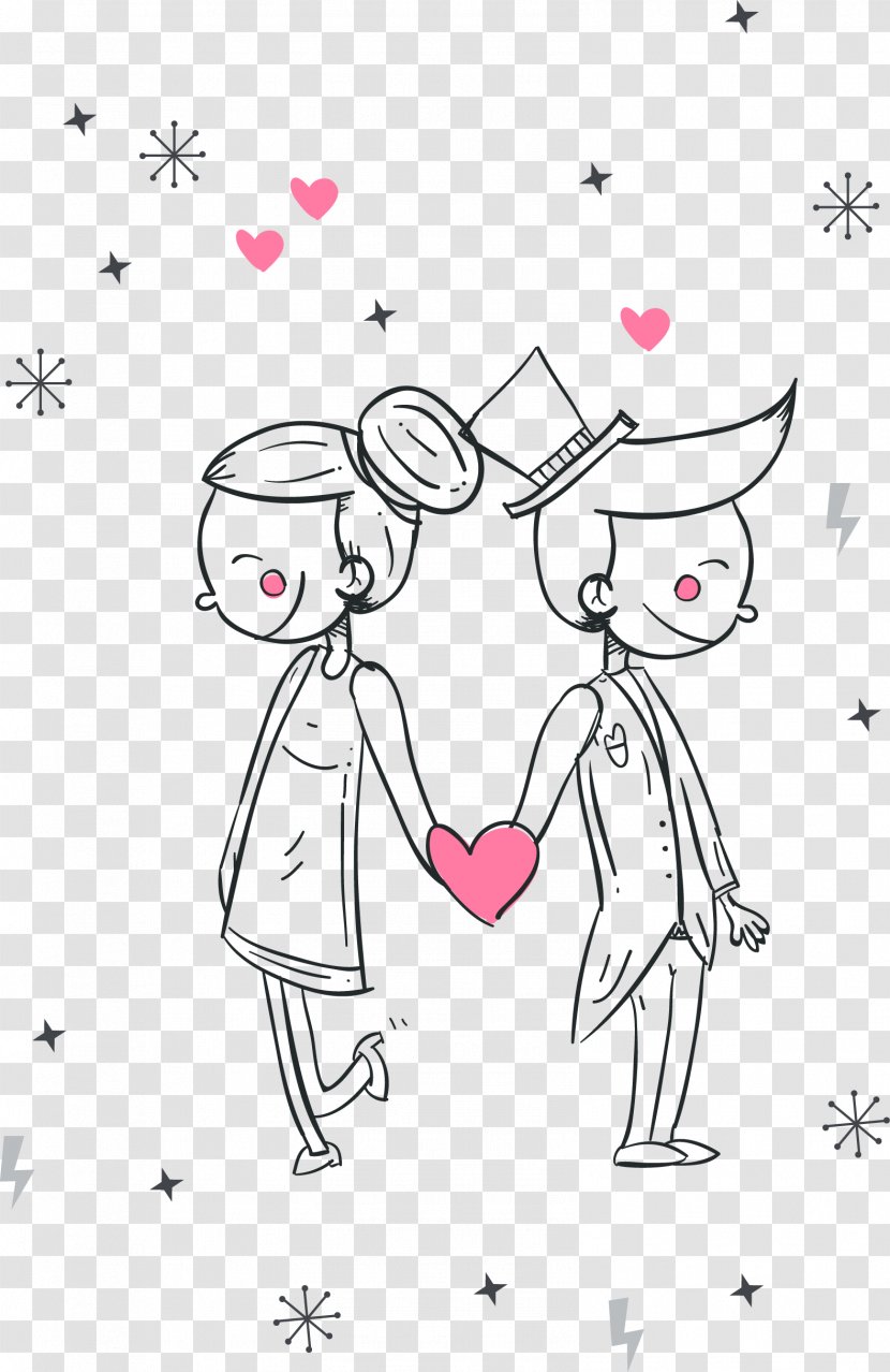 Drawing Love Image Wedding Vector Graphics - Flower - Caring Transparent PNG