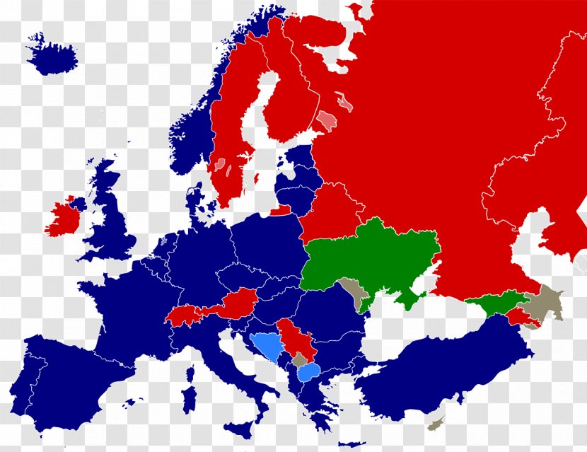 Eastern Europe Map Iron Curtain Cold War - Red Transparent PNG