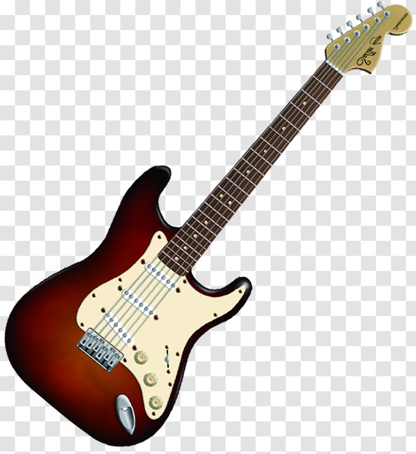 Fender Stratocaster Bullet Electric Guitar Musical Instrument - Flower Transparent PNG