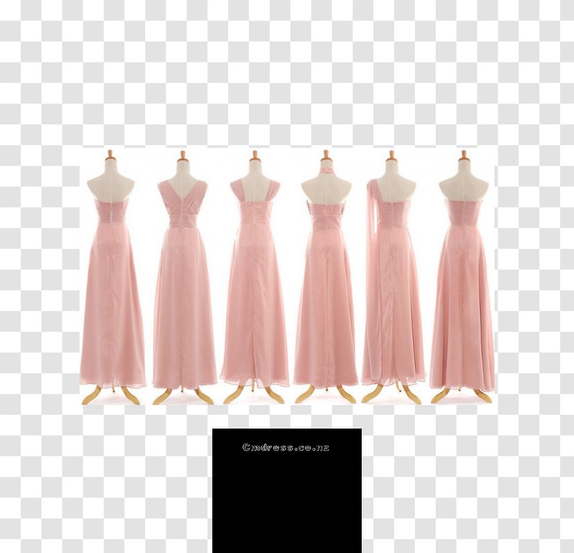 Wedding Dress Bridesmaid Chiffon-Kleid - Peach - Burgundy Plus Size Gowns Transparent PNG