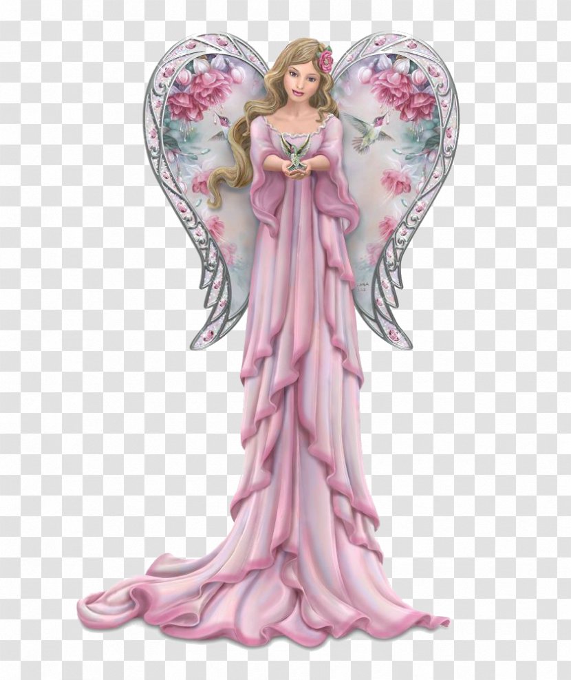 Figurine Artist Painting Collectable - Floral Design - Angel Transparent PNG