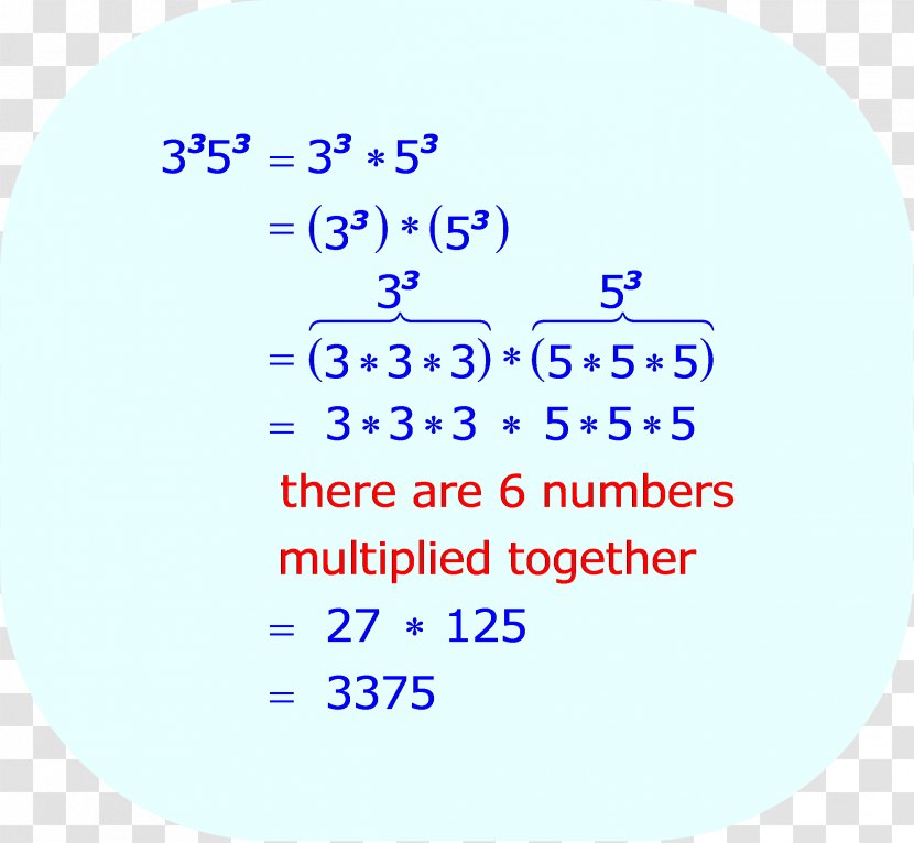Exponentiation Multiplication Number Expression Formula - Point - Handwritten Math Problem Solving Transparent PNG