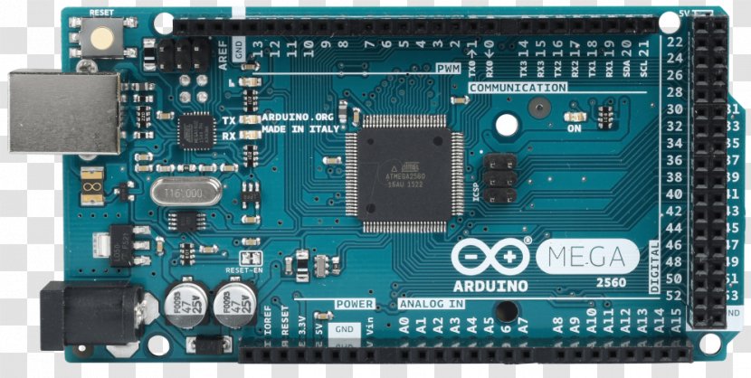 Arduino Printed Circuit Board Microcontroller Electronics Input/output - Flash Memory - Datasheet Transparent PNG