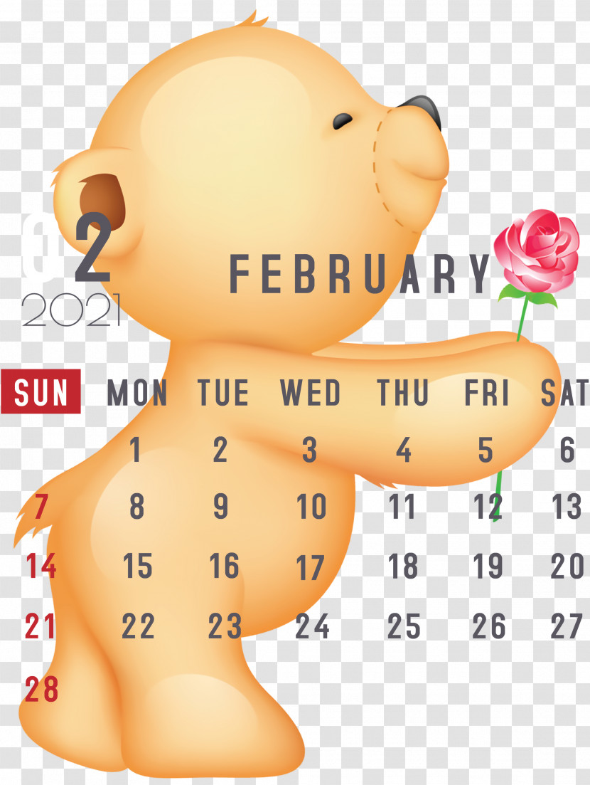 February 2021 Printable Calendar February Calendar 2021 Calendar Transparent PNG