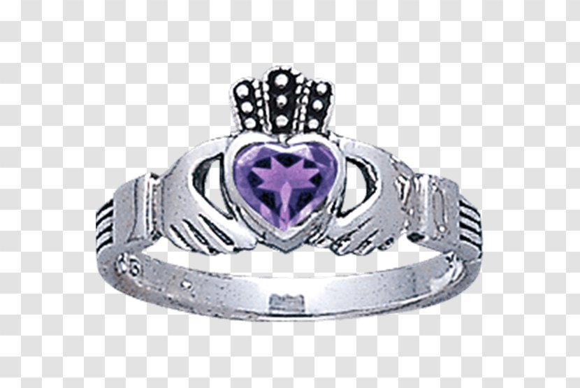 Claddagh Ring Birthstone Jewellery Gemstone - Crown Transparent PNG