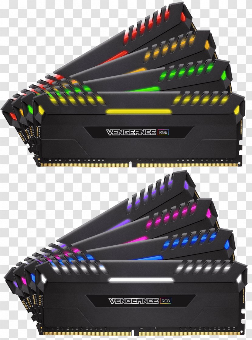 DIMM DDR4 SDRAM Corsair Vengeance RGB 8GB Components - Gskill - Ddr4 Transparent PNG