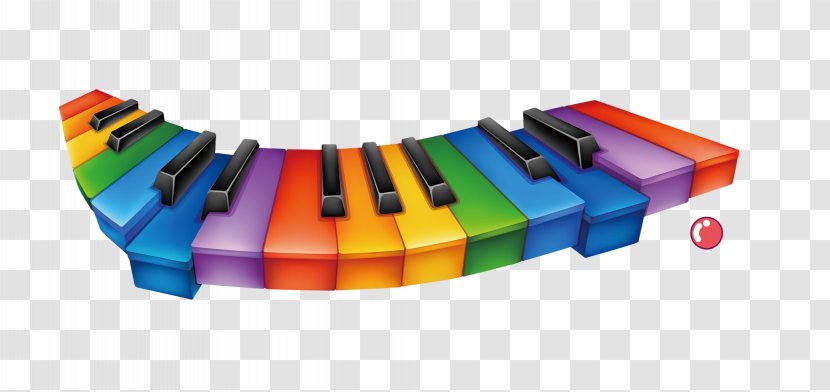 Piano Poster Musical Keyboard Illustration - Flower - Color Cartoon Transparent PNG