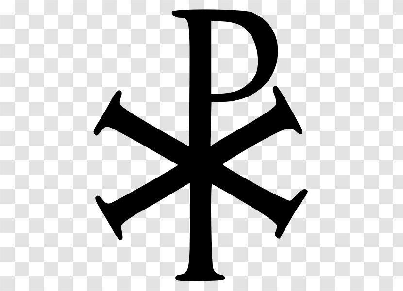 Chi Rho Christian Symbolism Labarum Ichthys - Black And White - Symbol Transparent PNG