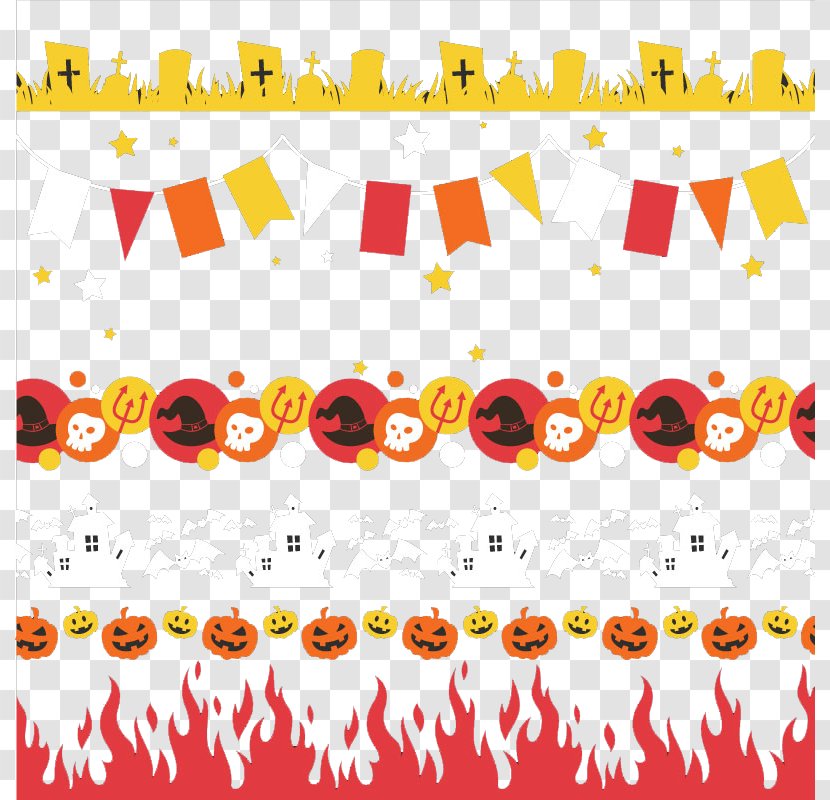 Halloween Party Clip Art - Product - 6 Decorations Design Vector Material Transparent PNG