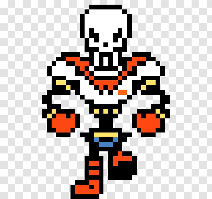 Undertale Pixel Art Papyrus Sprite - Flower Transparent PNG