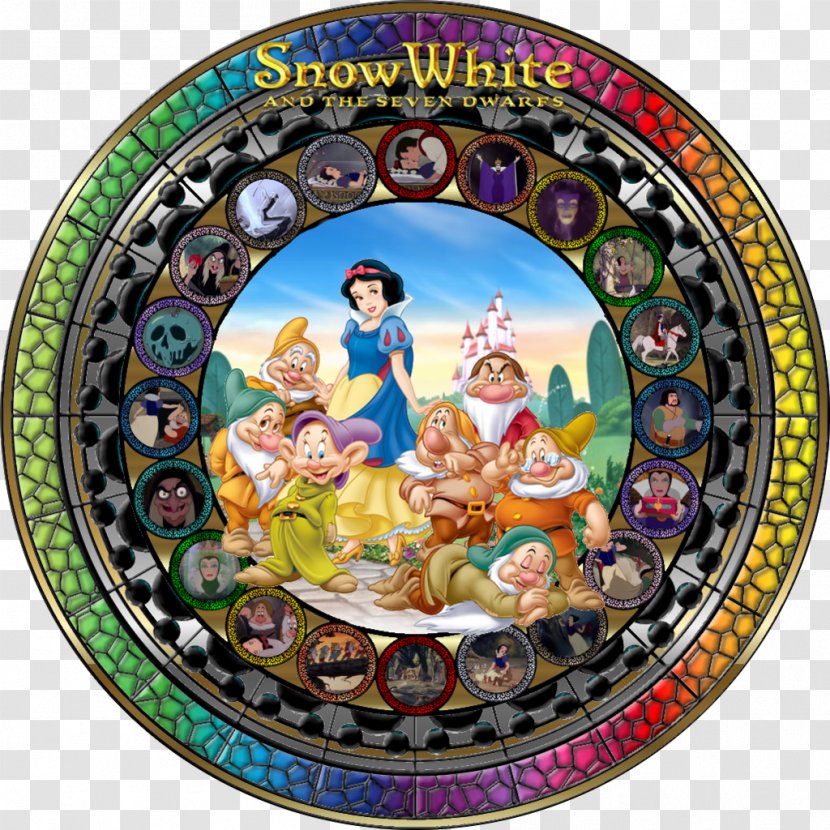 Walt Disney World Cinderella Mickey Mouse Stained Glass The Company - Princess - Seven Dwarfs Transparent PNG
