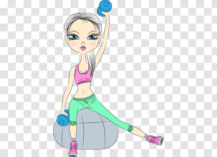 Fitness Centre Physical Dumbbell Weight Training - Fictional Character Transparent PNG