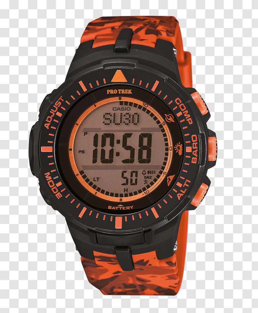 PROTREK Casio Watch G-Shock Tough Solar Transparent PNG