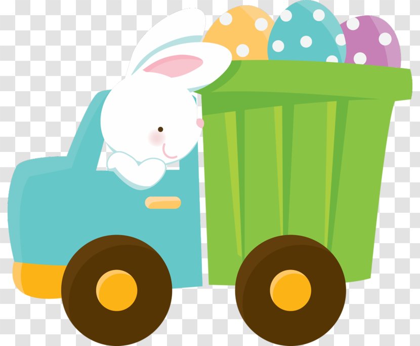 Easter Bunny T-shirt Egg Clip Art - Food - Little Rabbit Cartoon Car Transparent PNG