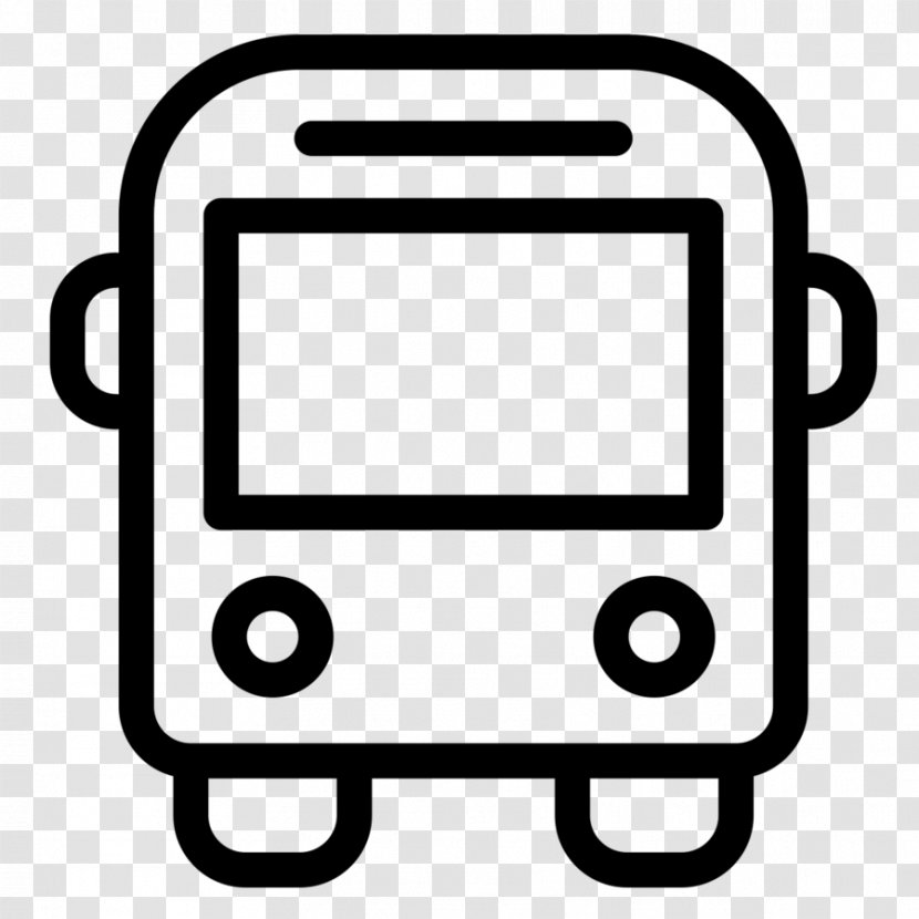 Bus Transport - Black And White Transparent PNG