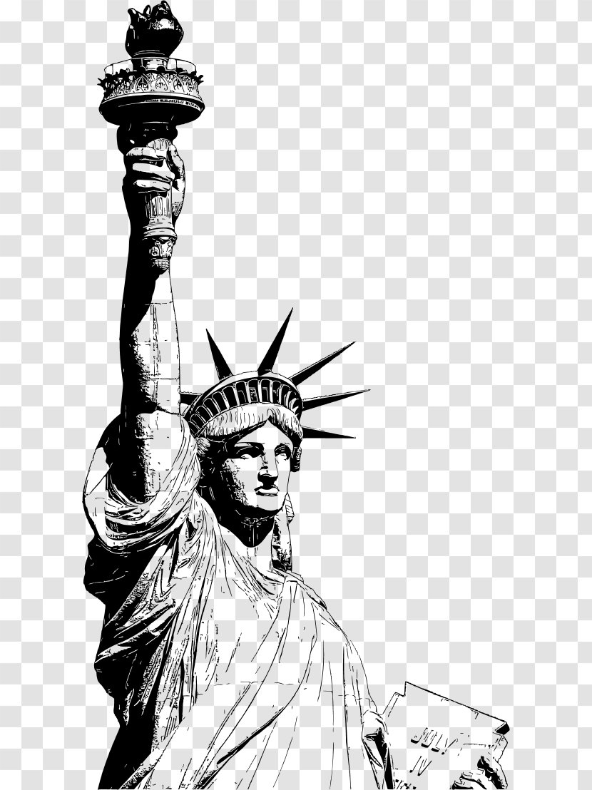 Statue Of Liberty Drawing Art - Usa Transparent PNG