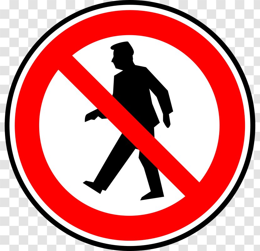 Walking Pedestrian Crossing Sign Clip Art - Silhouette - No Alcohol Clipart Transparent PNG