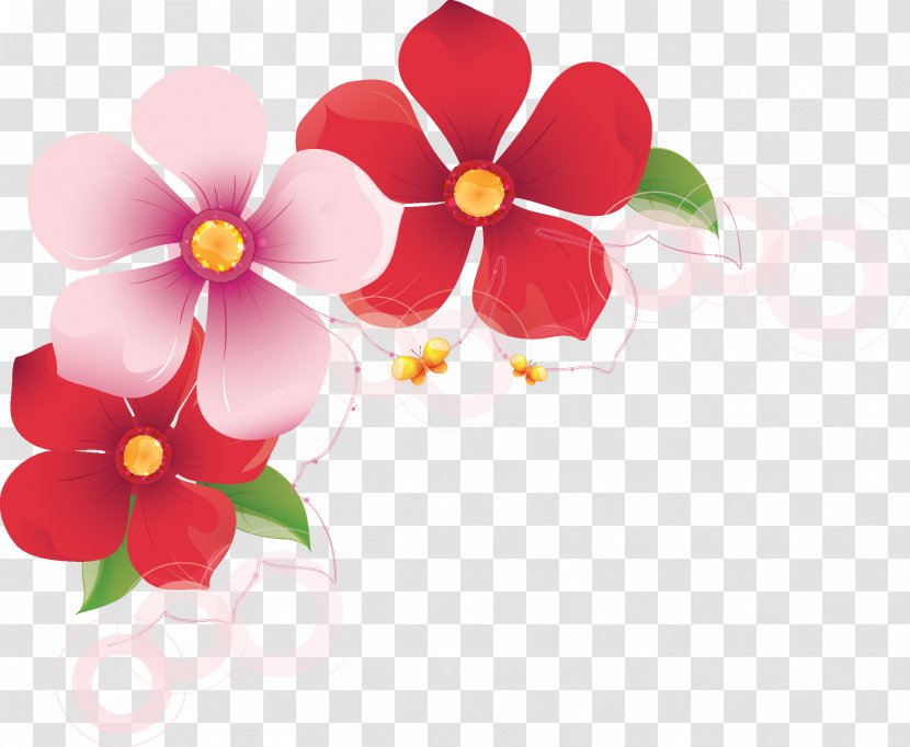 Flower Image Floral Design Art Painting - Red Transparent PNG