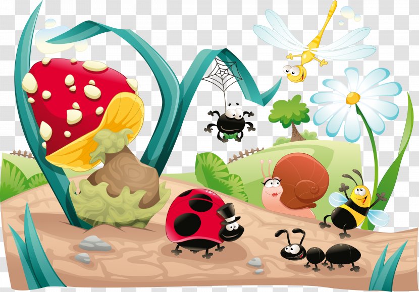 Insect Bee Cartoon Illustration - Play - Vector Of Forest Transparent PNG