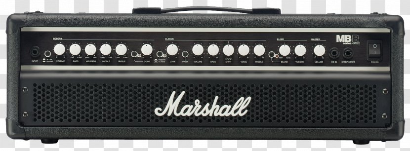 Guitar Amplifier Marshall Amplification Bass - Silhouette Transparent PNG