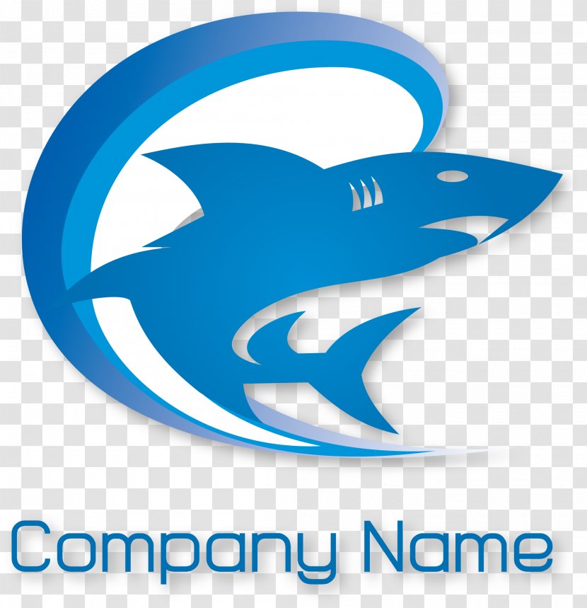 Shark Logo Illustration - Marine Mammal - Decorative Pattern Vector Blue Transparent PNG