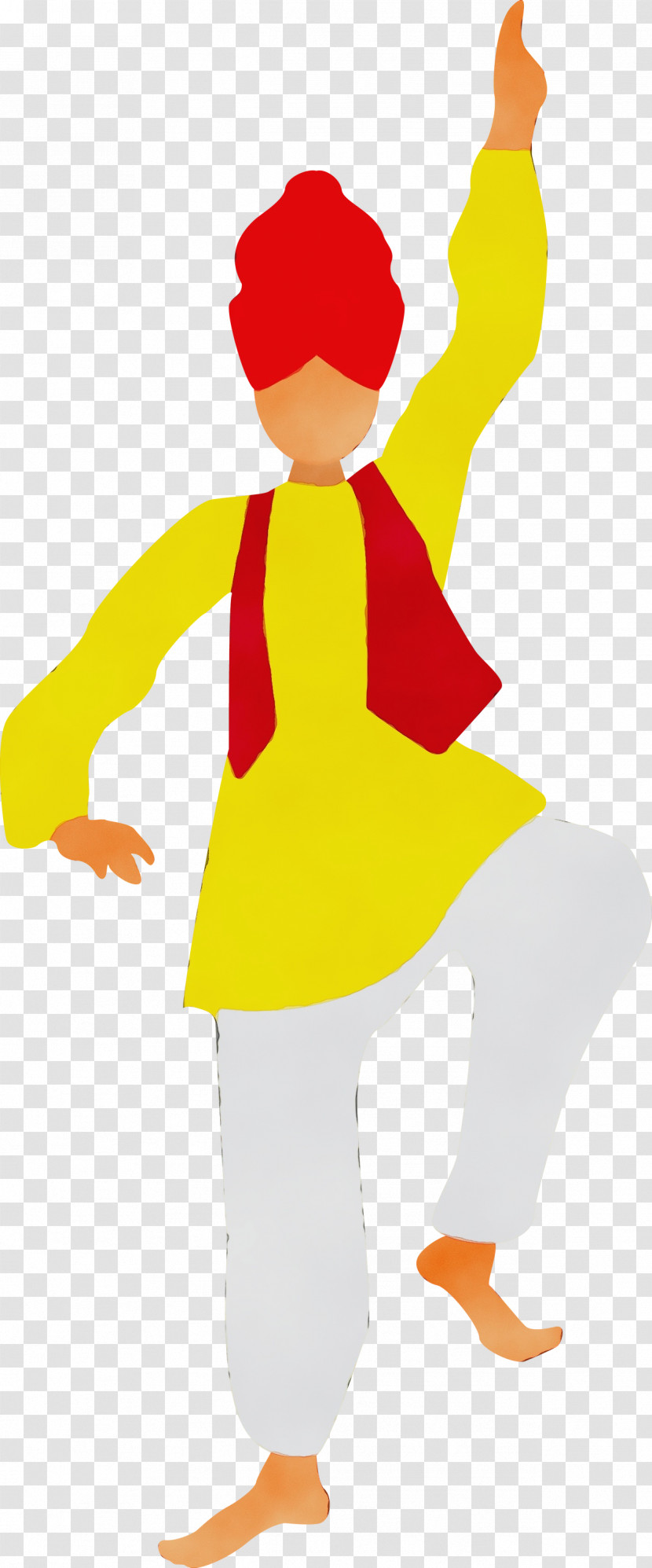Cartoon Yellow Costume Gesture Transparent PNG