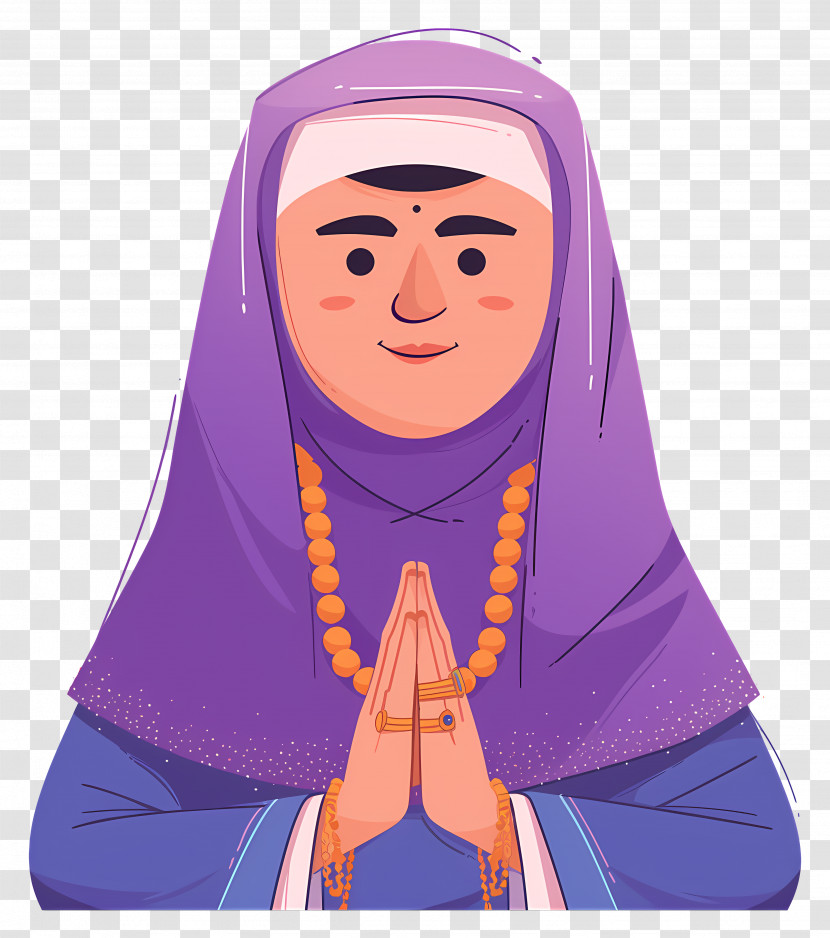 Arabian Nun - Woman In Traditional Dress Greeting Transparent PNG