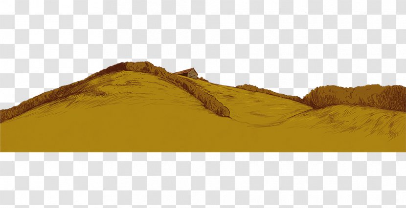 Yellow Soil - Brown - Barley Banner Transparent PNG