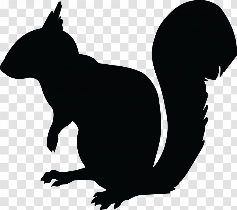 Squirrel Chipmunk Silhouette Clip Art - Gray Wolf - Animal Silhouettes Transparent PNG