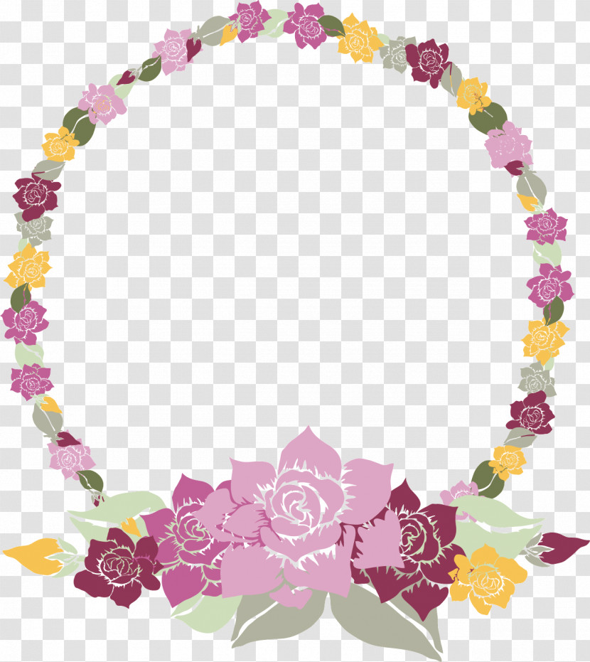 Flower Circle Frame Floral Circle Frame Transparent PNG