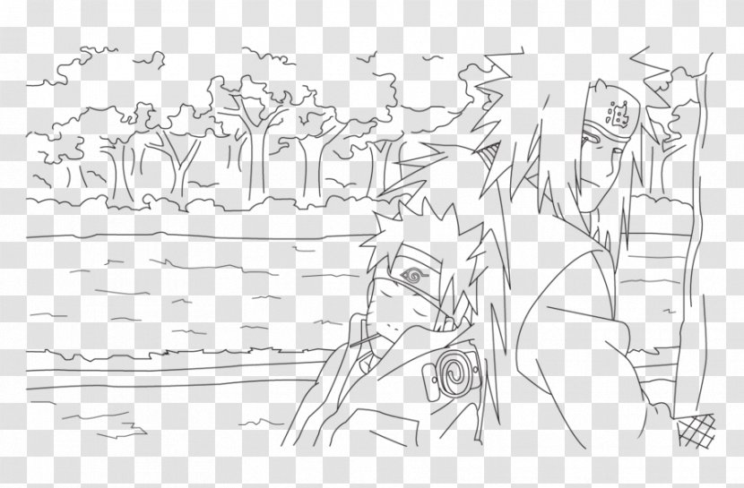 Sketch Illustration Product Design Visual Arts Drawing - Area - Jiraiya Transparent PNG