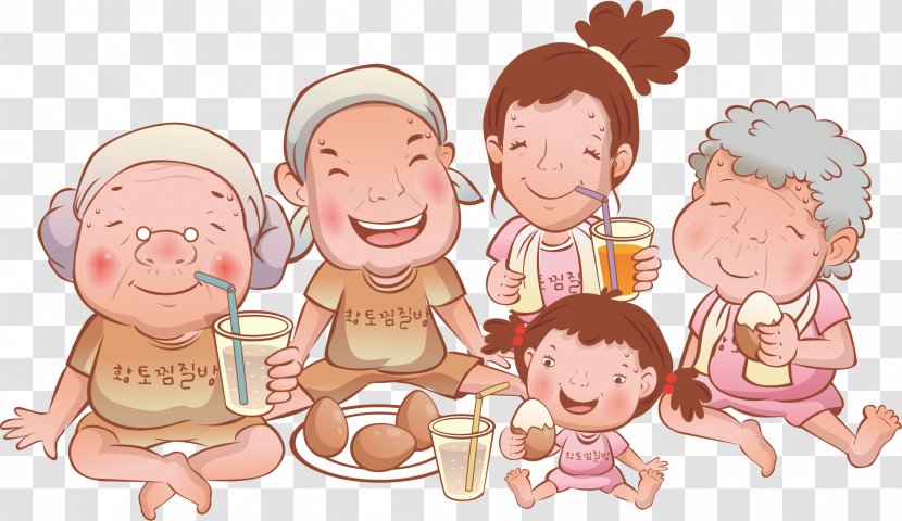 Cartoon - Perspiration - The Whole Family Sweat Steamed Transparent PNG