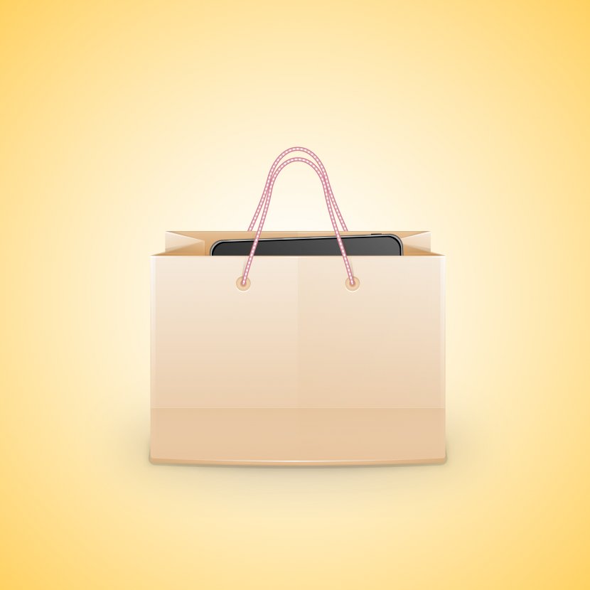 Paper Handbag Tote Bag Shopping Bags & Trolleys - Yellow Transparent PNG