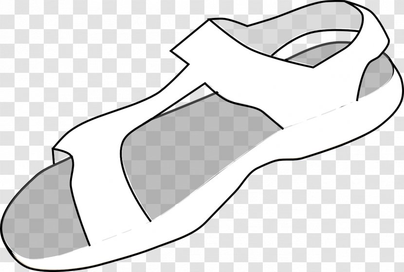 Sandal Cartoon Flip-flops Shoe Clip Art - Free Content - White Sandals Transparent PNG