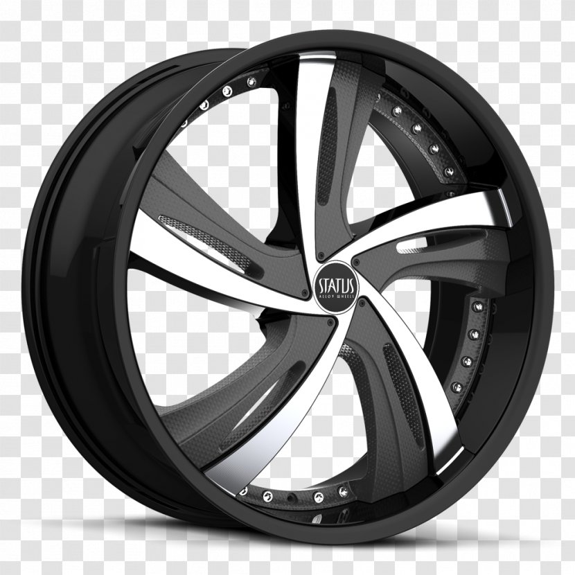 Car Status Alloy Wheels Rim Tire - Automotive Design - Carbon Fiber Transparent PNG