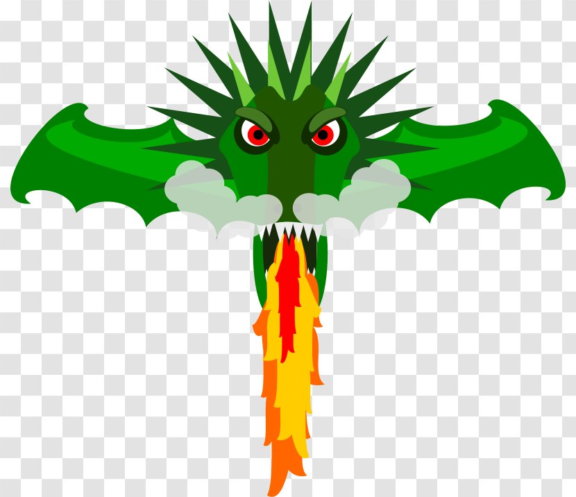 Fire Breathing Dragon Cartoon Clip Art - Fictional Character - Dragons Pic Transparent PNG