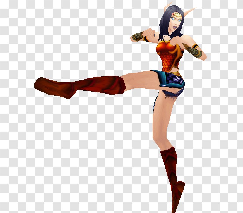 Wonder Woman World Of Warcraft Female Superhero Character - Dancer - Red Silk Cloth Transparent PNG