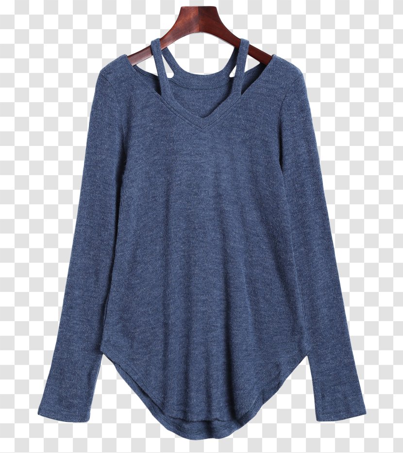 T-shirt Sweater Sleeve Neckline Cardigan - Shoulder Transparent PNG