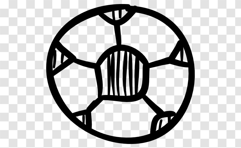 Football Sport Drawing - Black And White - Hand Drawn Rattan Transparent PNG