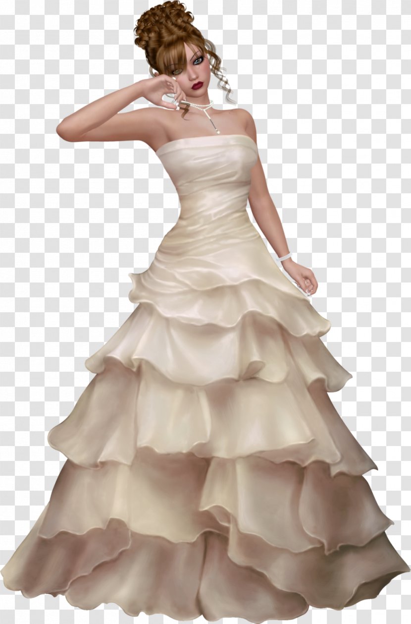 Wedding Dress Bride Gown - Frame Transparent PNG