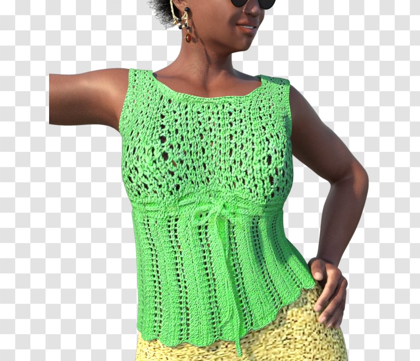 Crochet Outerwear Shoulder Wool Pattern - Top Model Transparent PNG