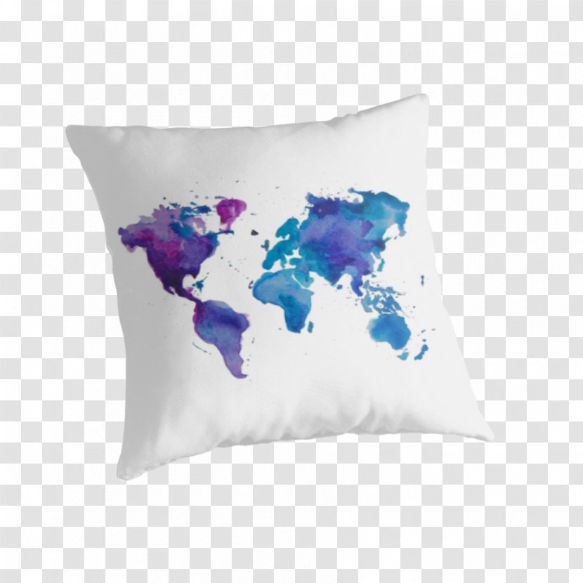 World Map Watercolor Painting Transparent PNG