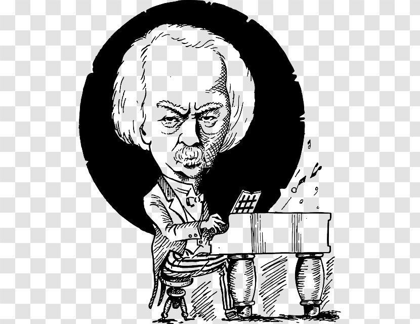 Ignacy Jan Paderewski Cartoon Caricature - Silhouette - Keyboard Player Transparent PNG