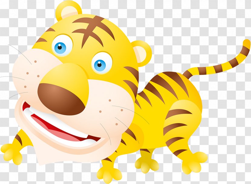 Tiger Cartoon - Organism - TIGER VECTOR Transparent PNG