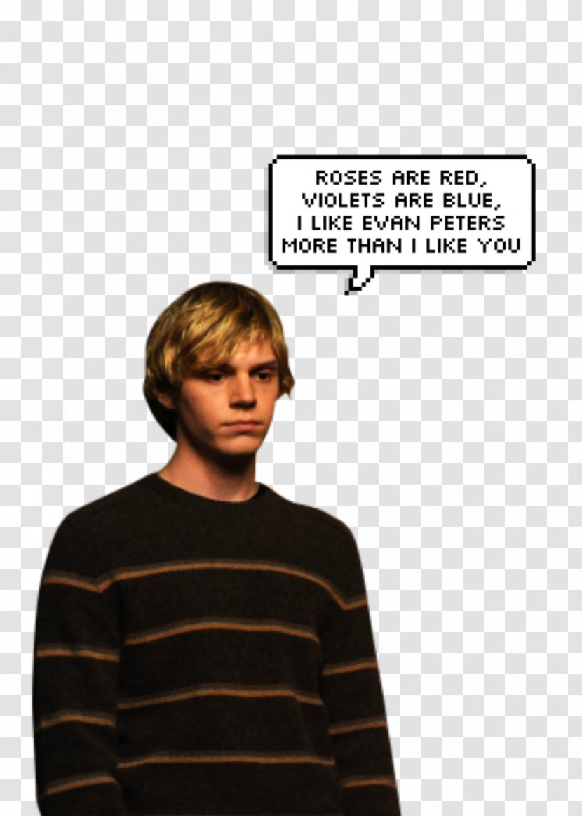 Evan Peters American Horror Story T-shirt Human Behavior Font - T Shirt Transparent PNG