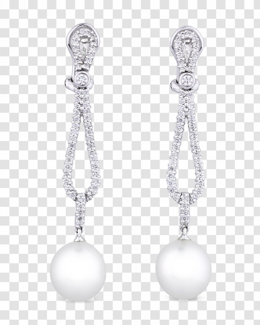 Pearl Earring Silver Body Jewellery - Earrings - Sea Transparent PNG