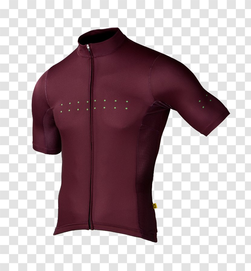 Cycling Jersey Clothing Sleeve Shirt - Magenta - Maroon Plum Transparent PNG