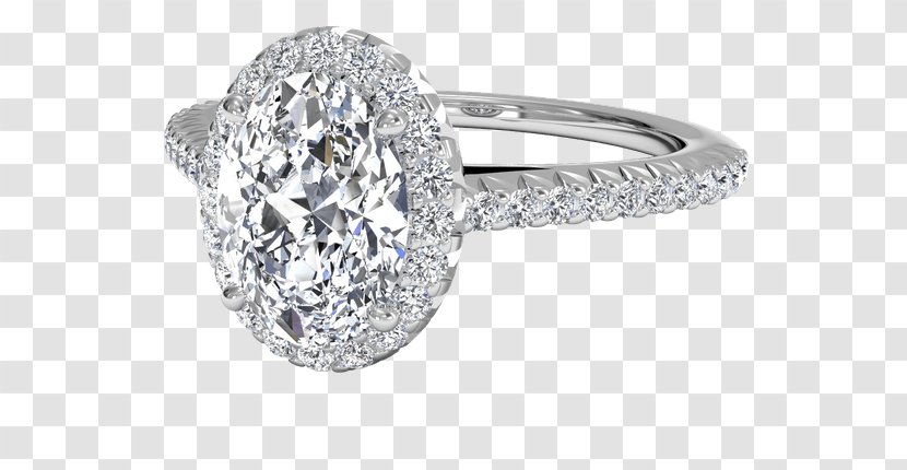 Diamond Engagement Ring Carat Engraving - Halo Transparent PNG
