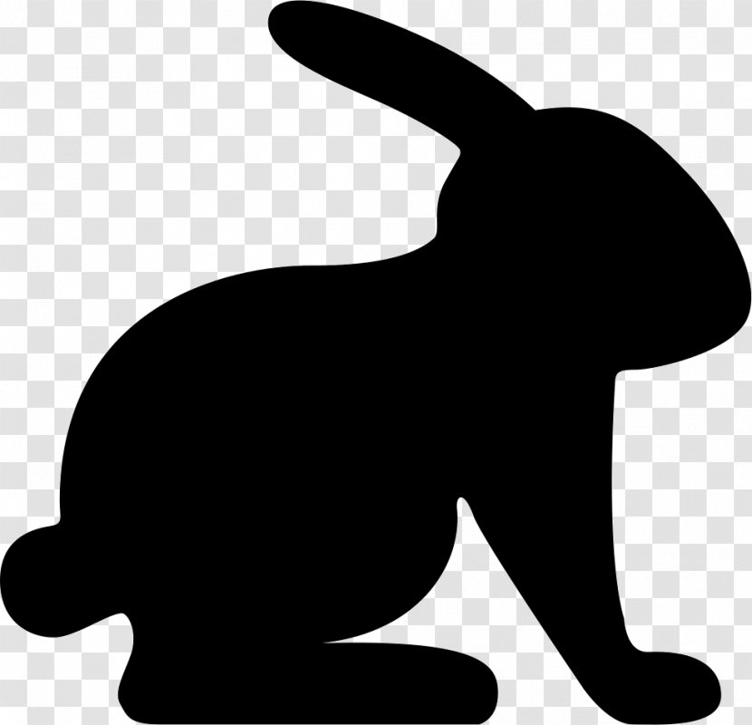 Silhouette Rabbit Easter Bunny Clip Art - Portrait Transparent PNG
