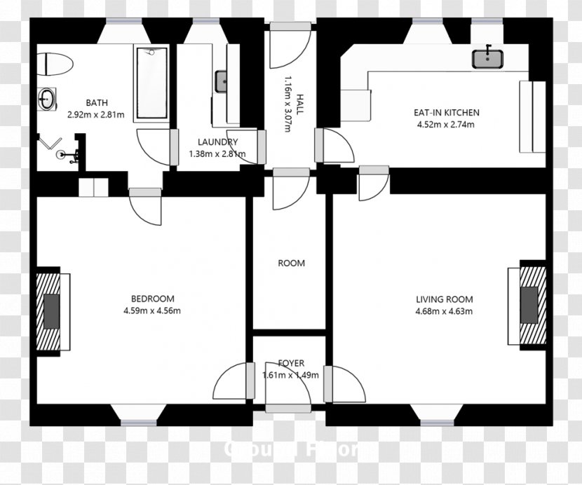 Floor Plan Embleton Alnmouth Drawing Cottage - Beadnell Transparent PNG